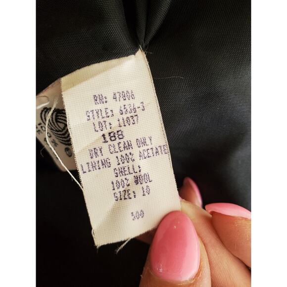 Vintage Oleg Cassini 1 Button Longline Blazer sz 10 - Picture 9 of 9